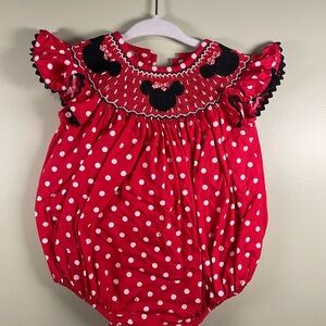 Minnie mouse smocked bubble
